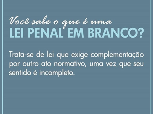 LEI PENAL EM BRANCO Brasil Correspondentes